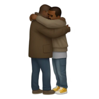 kanye west hugging kanye west sticker