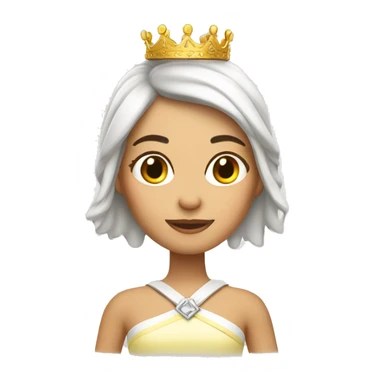 Chica de piel blanca  con corona sticker