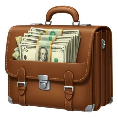Money filled briefcase sticker