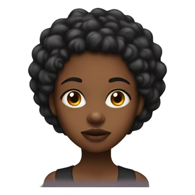 Black girl side eye sticker
