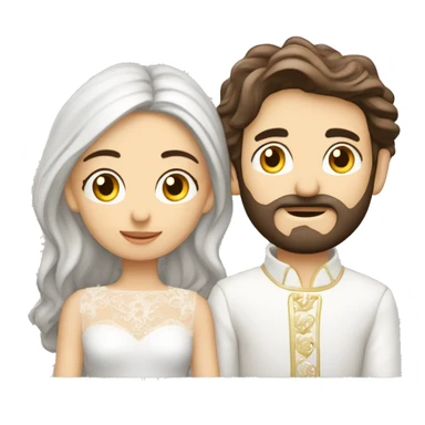 Couple de blanc hispanique ensemble amoureux avec des cœurs autour d’eux  sticker