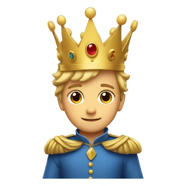 A little prince in a crown on his head sticker