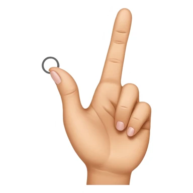 Hand making a duck bill shape but with just the middle finger up sticker