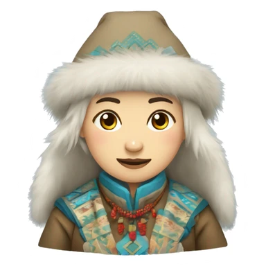 Sakha Yakutia national clothes sticker