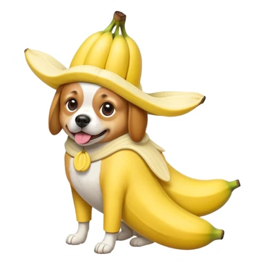 dog wearing a banana costume  sticker