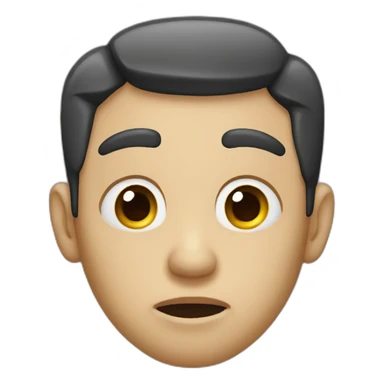 chocked man with big eyes sticker