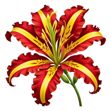 Gloriosa lily sticker
