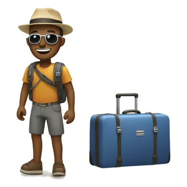 a traveler is going on a trip sticker