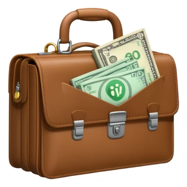 open wifi money filled briefcase sticker