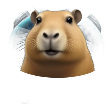 capybara in outer space sticker
