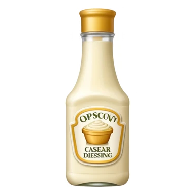 Creamy Caesar dressing bottle sticker