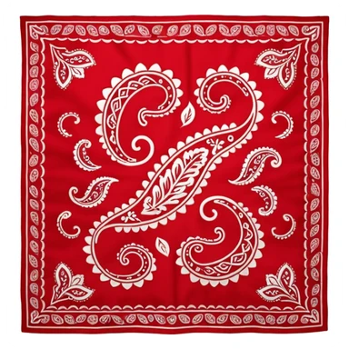 bandana,Red paisley. sticker