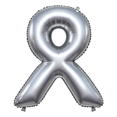 Foil balloon letter A sticker