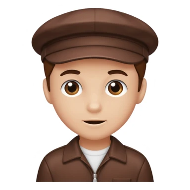 chocolate brown y2k newspaper boy cap only sticker