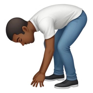 A black person bending over sticker