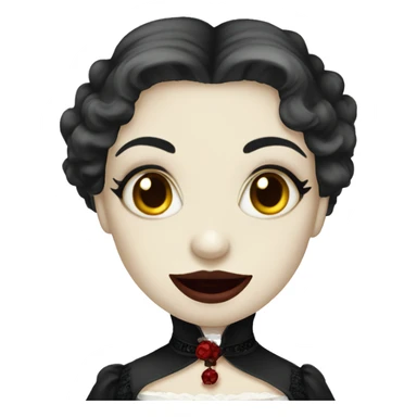 victorian lady vampire sticker