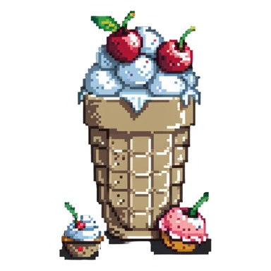 cream soda with a scoop of ice cream and a cherry on top sticker