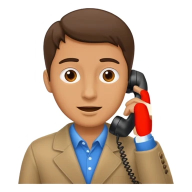a man calling on the phone sticker