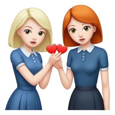 femme qui donne une fessee à une autre femme sticker