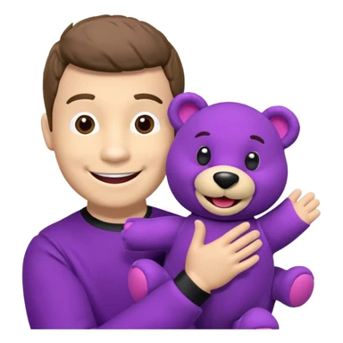 Bok the Hand Puppet from The Wiggles with purple bear puppet sticker