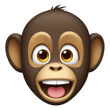 a cute monkey open mouth talk sticker