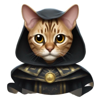 Evil Bengal cat dressed as emperor palpatine sticker