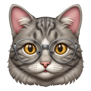 cat with glasses  sticker