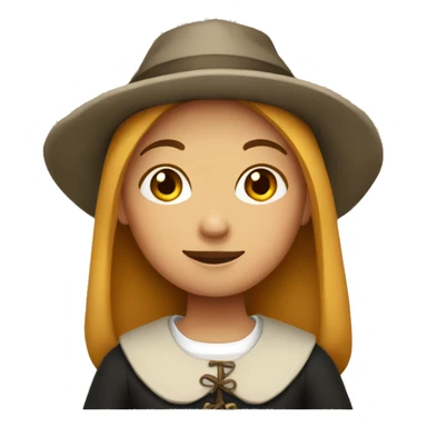 Girl pilgrim sticker