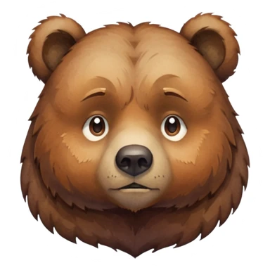 watercolor Sad Bear sticker