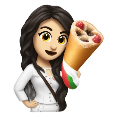italian cannolli + charli xcx brat sticker