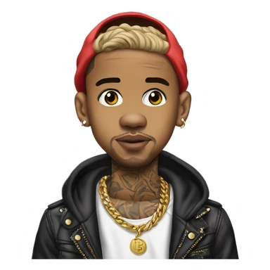 Hyper Realistic Chris Brown Royalty album  sticker