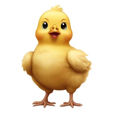 Baby chicken with speech buble that says “tuut tuut” sticker