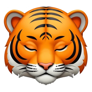 sleeping tiger face with ZZZ for Twitch emote sticker