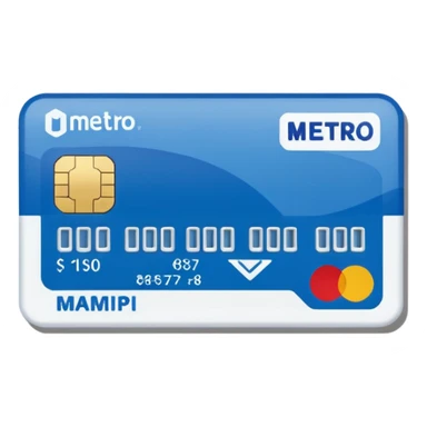 generate an ios genmoji of  a metro card sticker