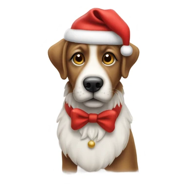 un cane vestito da babbo natale sticker
