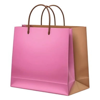 pink and brown shopping bags sticker