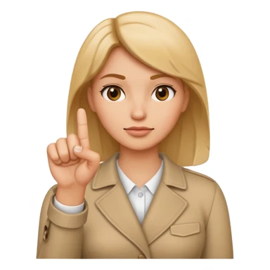 Female shaking index finger saying no sticker