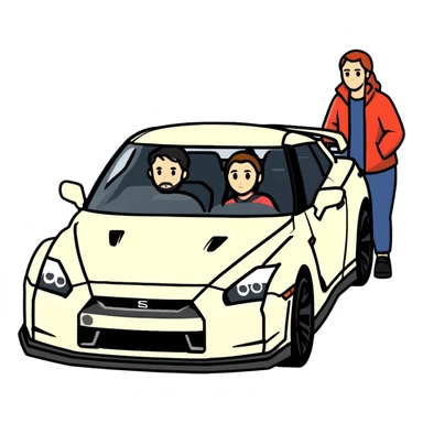 Spotted in Mexico celeb couple josh king jetset madrid the millionaire internet celebrity panel rank founder and instagram model girlfriend Tefi in Nissan GTR  sticker