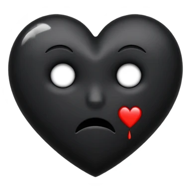 Black broken heart sticker