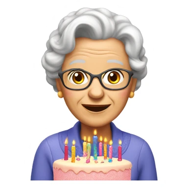 Birthdaycake for a 95 years old grandma sticker