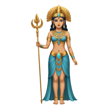 fullbody realistic annunaki attractive female Inanna Goddess of love and war sticker