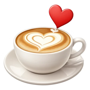 Coffee cup with latte art sticker