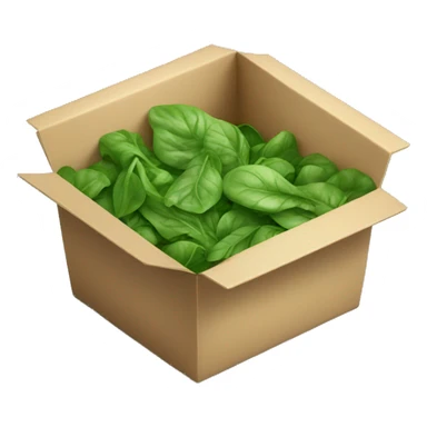 plastic box of spinach  sticker