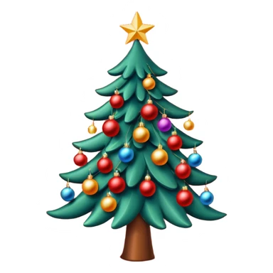 red christmas tree sticker