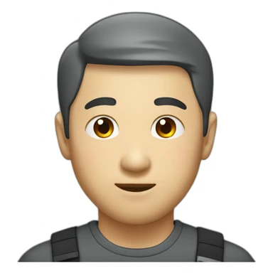 a-man-short-hair-take-glass-chinese-tiny-face sticker