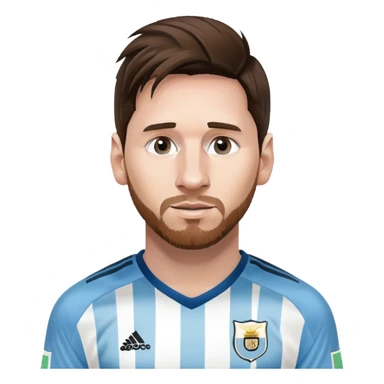 Lionel Messi soccer player with Argentina blue and white jersey sticker