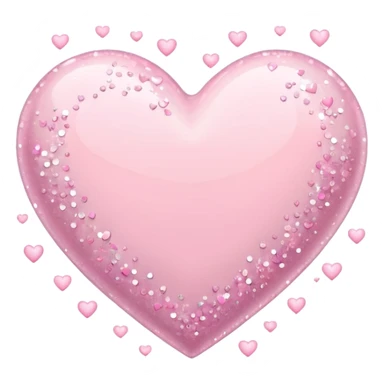 pastel pink heart and pastel pink sparkles sticker