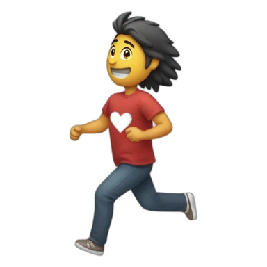 Corazón caminando sticker