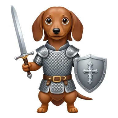 A dachshund with a sword  sticker