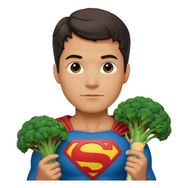 brocoli superman sticker